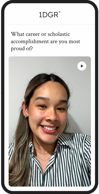 Mobile Phone Showing Candidate Profile Video